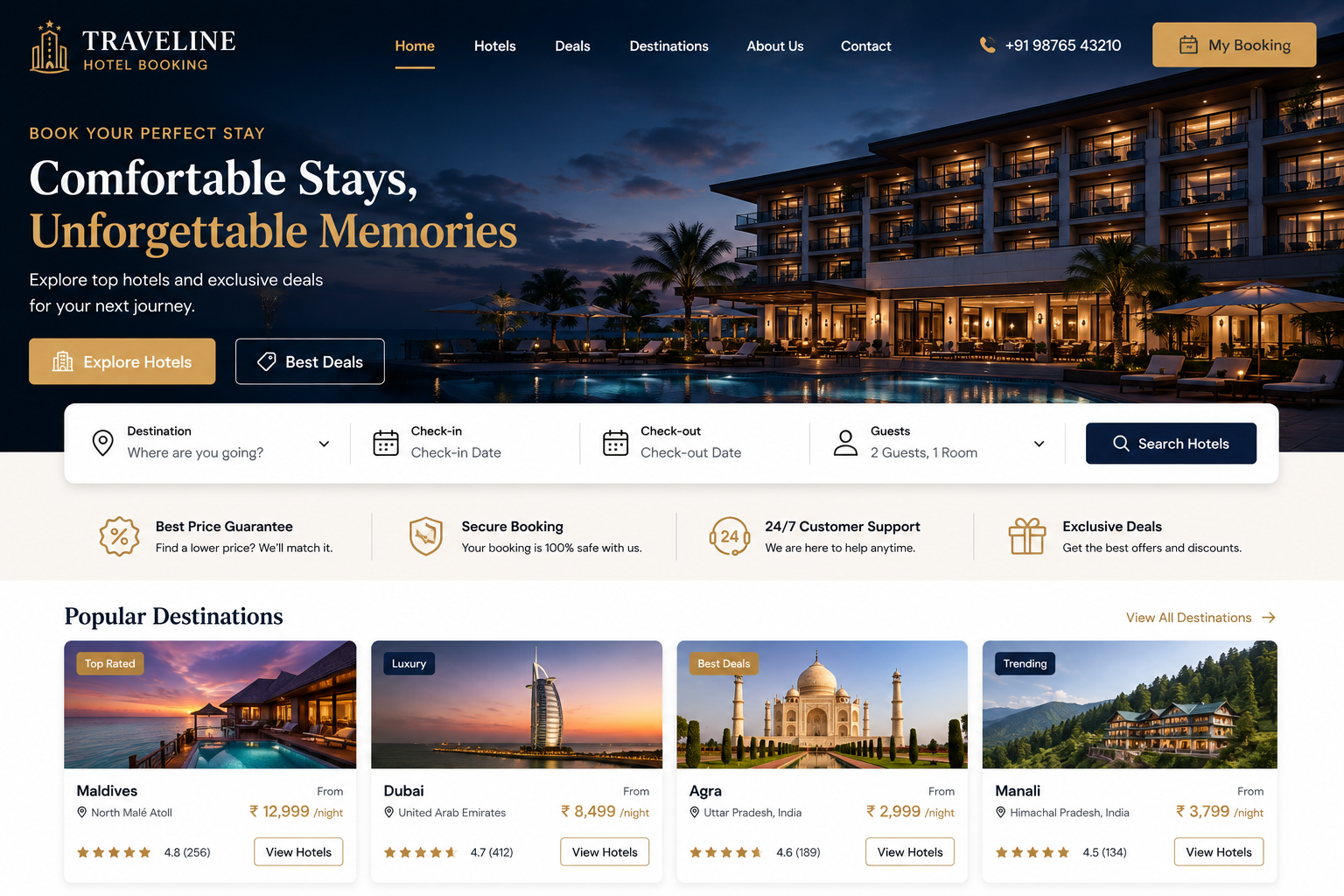 Home hotel booking portfolio