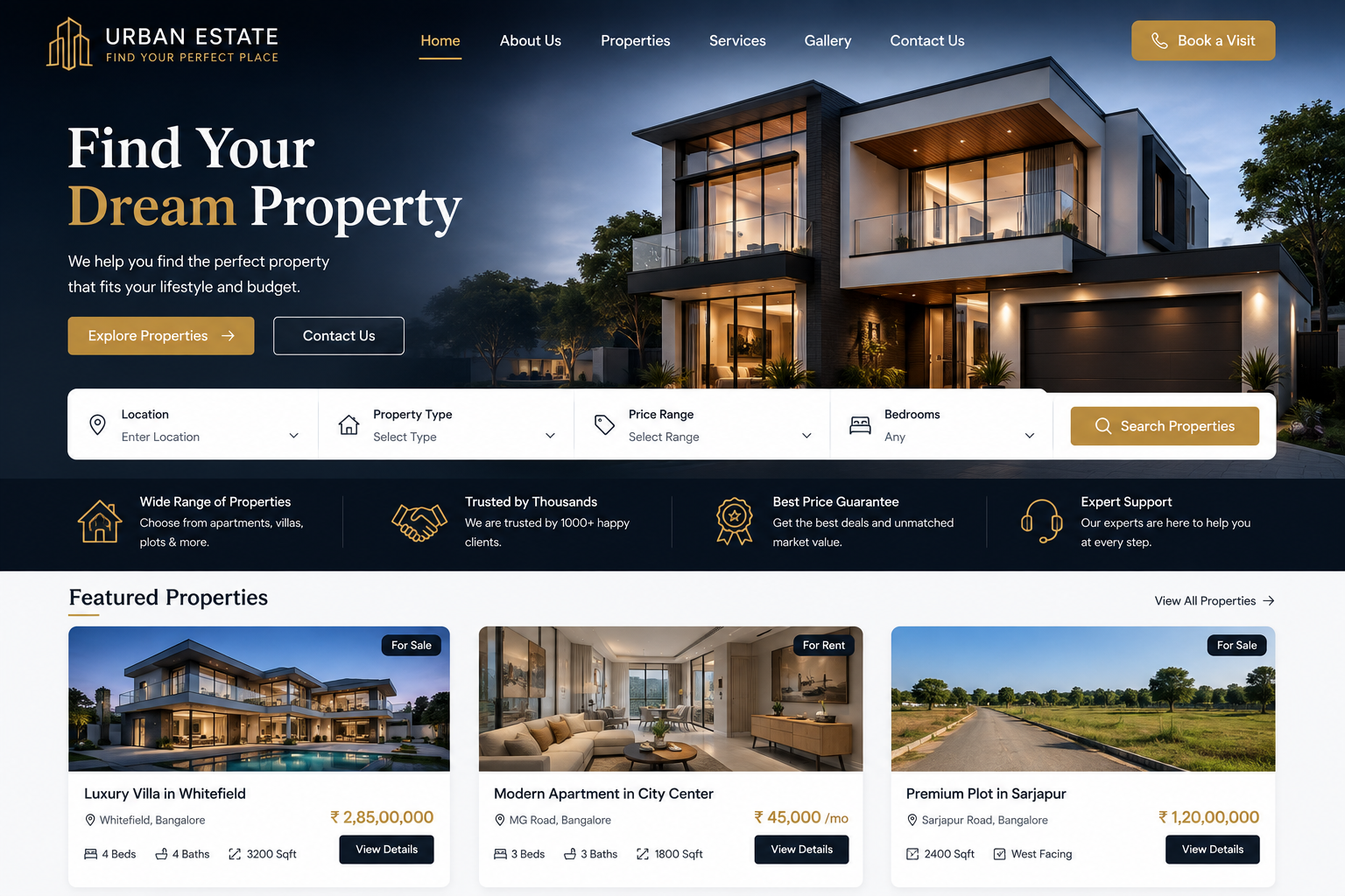 Home realestate portfolio
